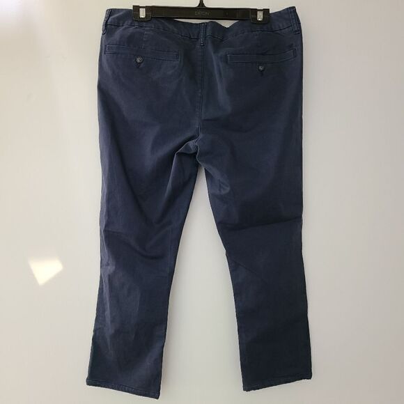American Eagle Stretch Skinny Cropped Chino Pants – Navy Blue 16 - Picture 2 of 8